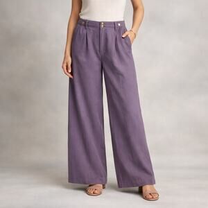 Madewell Harlow Wide Leg Pants Smokey Grape Drapey Twill Women's 6T 30x33 NWT